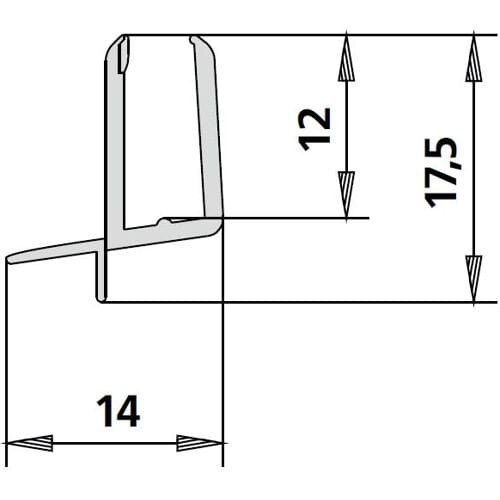 Kermi replacement sealing strips for Ibiza 2000 Nova 2000, 2534045