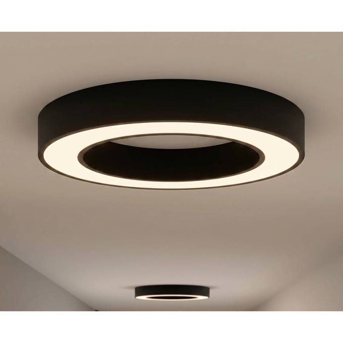 Arcchio LED plafondlamp Sharelyn, Ø 60 cm, zwart, dimbaar