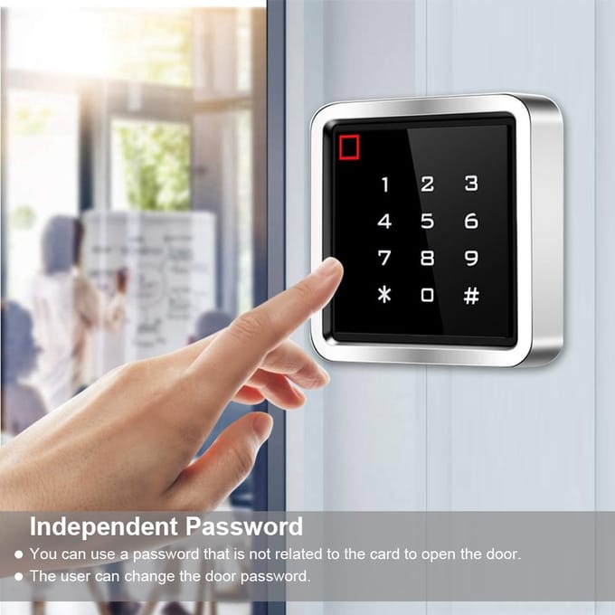 IP65 Waterdichte Toegangscontroller 125KHZ RFID Kaartlezer Touch Wachtwoord Deuropener black