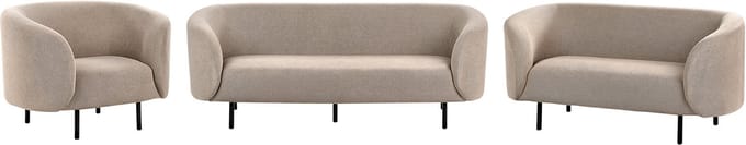 LOEN - Woonkamerset - Taupe - Polyester