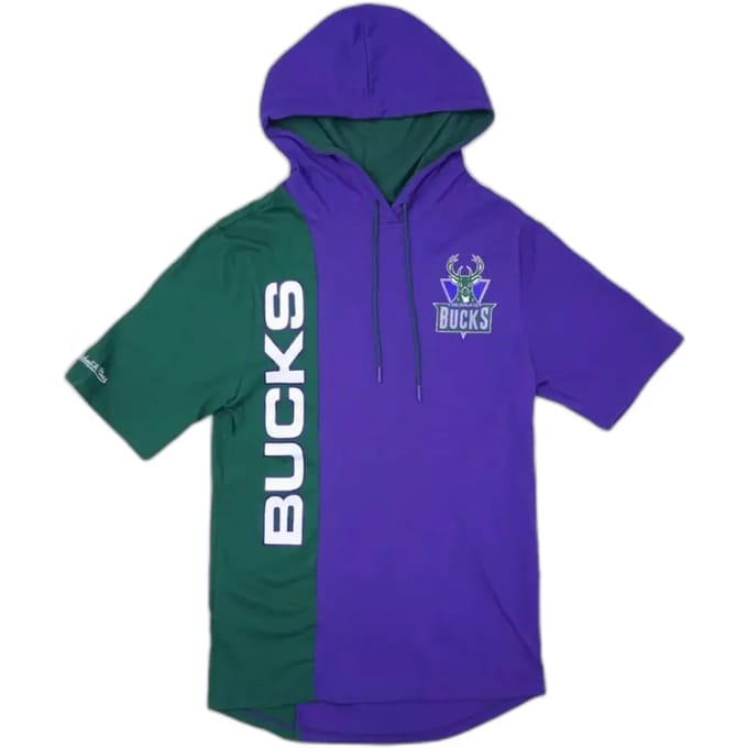 Hoodie met korte mouwen Milwaukee Bucks split