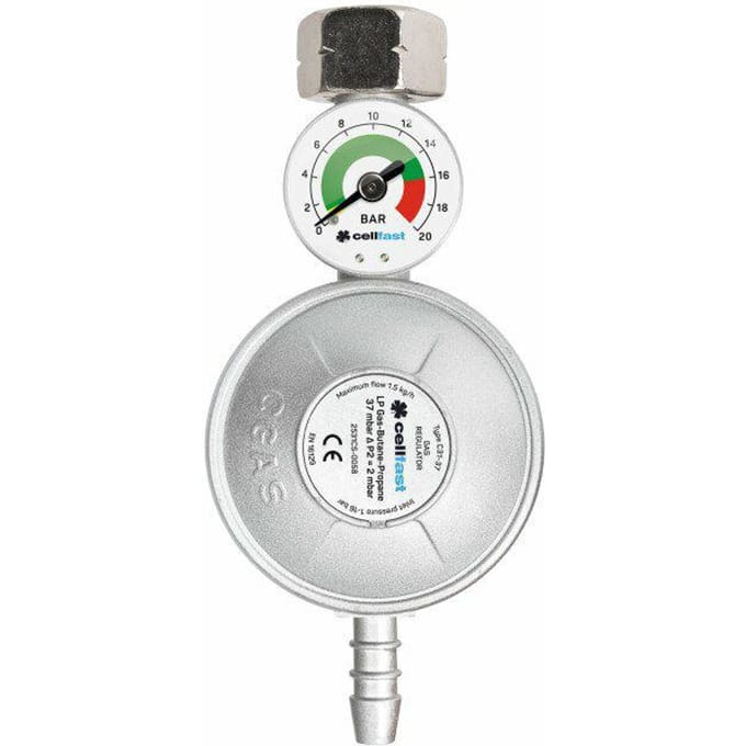 Cellfast gasregelaar met manometer LPG / propaan / butaan