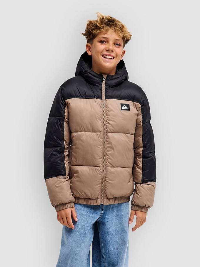 Quiksilver Cold Days Jas Bruin,Zwart 8 Years Jongen