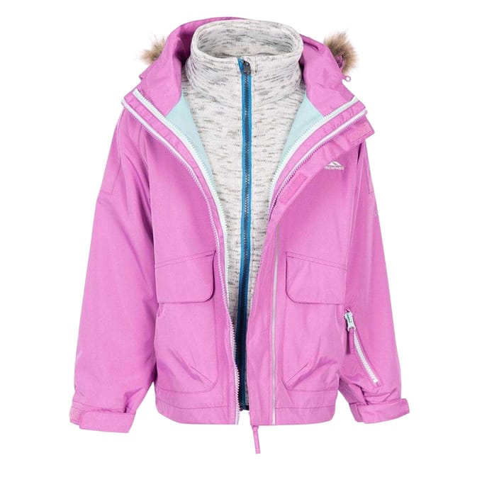 Trespass Meisjes Effen 3-in-1 Jas (Roze)