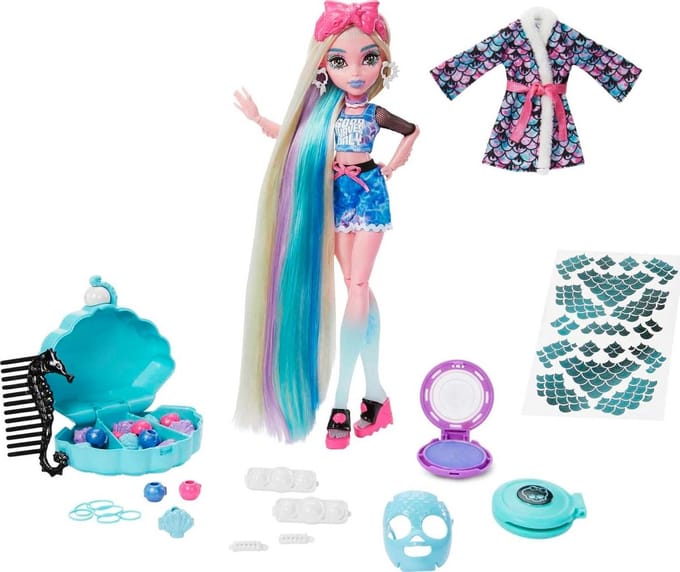 Speelgoedpop met Spa Set: Haarstyling, Clips en Tatoeages voor Kinderen