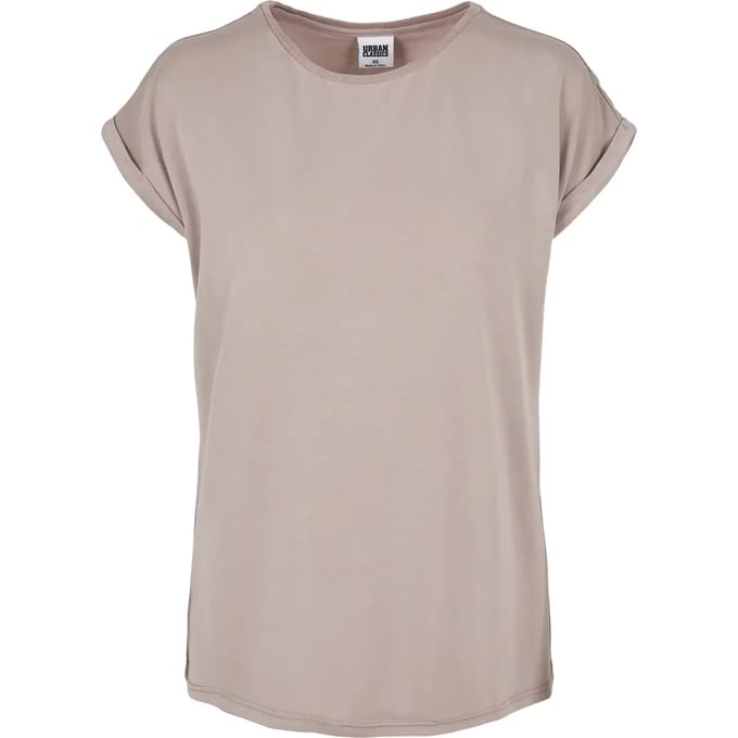 Urban Classics Modal Extended Shoulder Tee Dames T-shirt - oudroze - M