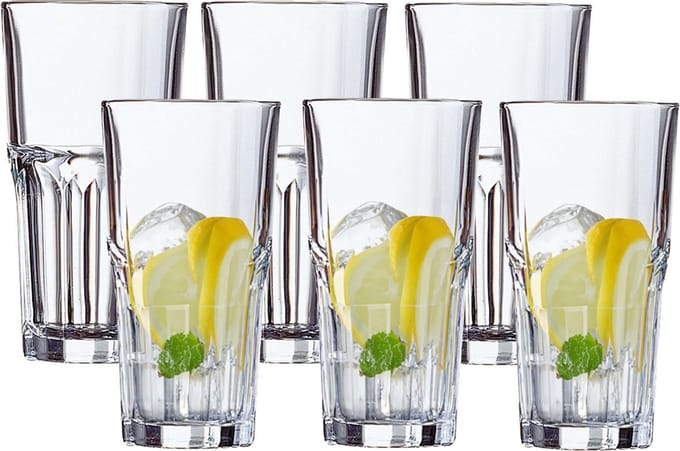 Arcoroc Longdrinkglazen Granity - 6x stuks - 310 ml - Water/sap/koffie/thee glazen - glas