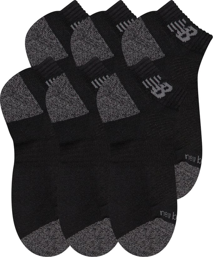 New Balance Active Low Cut Socks 6 Pack Unisex Sportsokken - BLACK