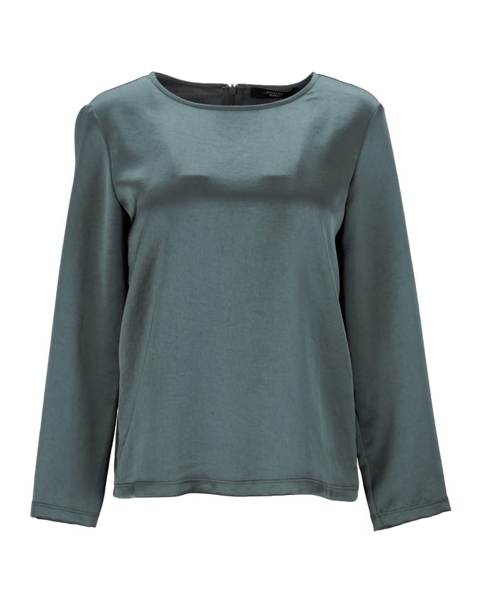 Max Mara Weekendblouse met lange mouwen in groen polyester