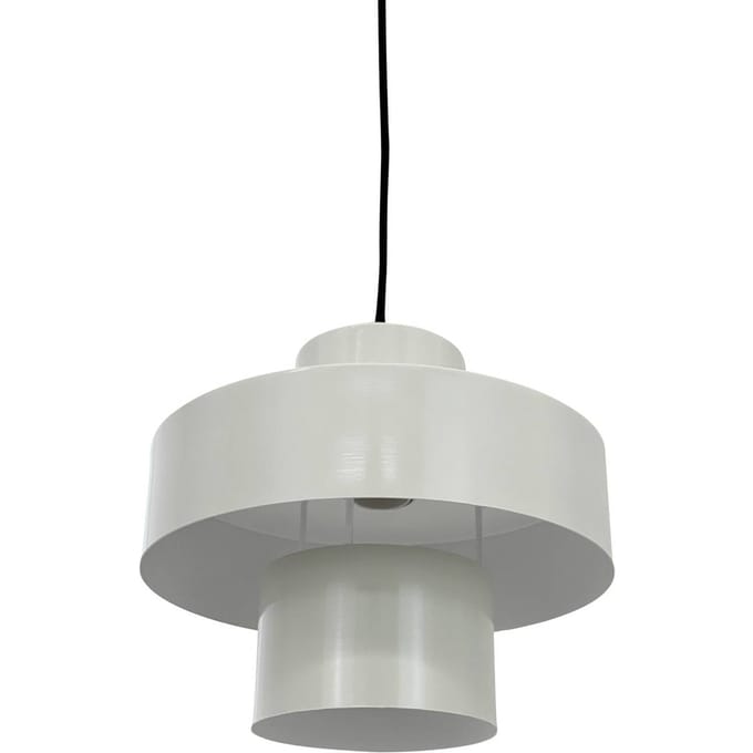 Dyberg Larsen hanglamp Stoke, putty wit, Ø 20 cm, metaal