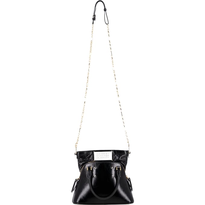 Maison Margiela 5AC Classique Micro Tas in Zwart Leer