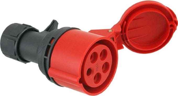 ABL CEE Contra stekker 16A 5-polig 6H 400V IP44 - Camping stekker - Rood