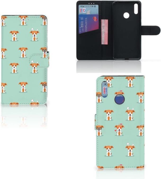 Huawei Y7 (2019) Telefoonhoesje met Pasjes Pups