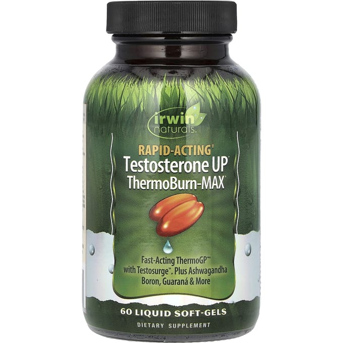 Irwin Naturals, Fast-Acting Testosterone UP®, Thermoburn-Max, 60 vloeibare softgels