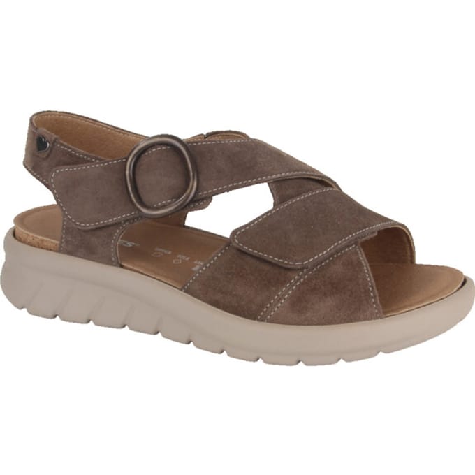 Hartjes 132.1802/30 41.00 K Sandalen Grijs Suede Dames Breedtemaat K - Grijs - 43