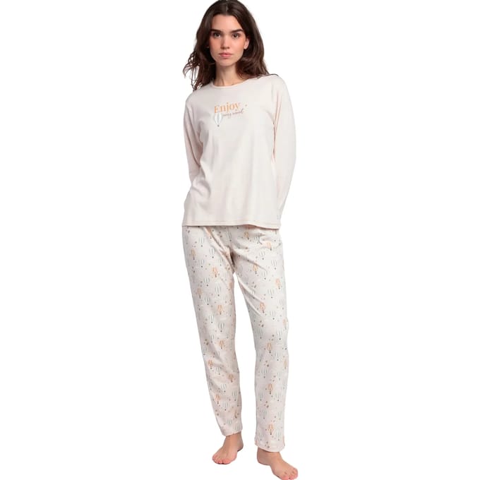 Setjes Admas Pyjama broek top lange mouwen Enjoy Every Moment