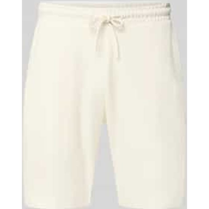 Sweatshorts van katoen met structuurpatroon