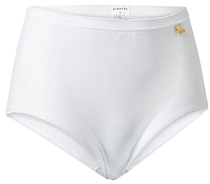 Lunatex - 5 dames taille slips - perfecte pasvorm - wit - maat L