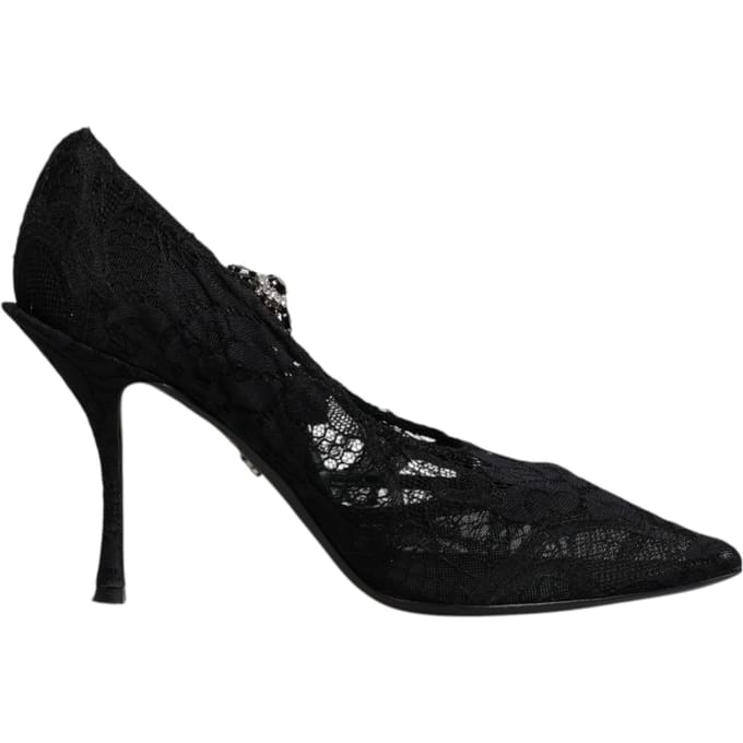 Lace Pumps Hakken Zwart