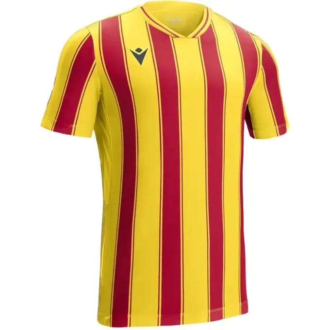 Macron Sceptrum Shirt Korte Mouw Heren - Geel / Rood | Maat: M