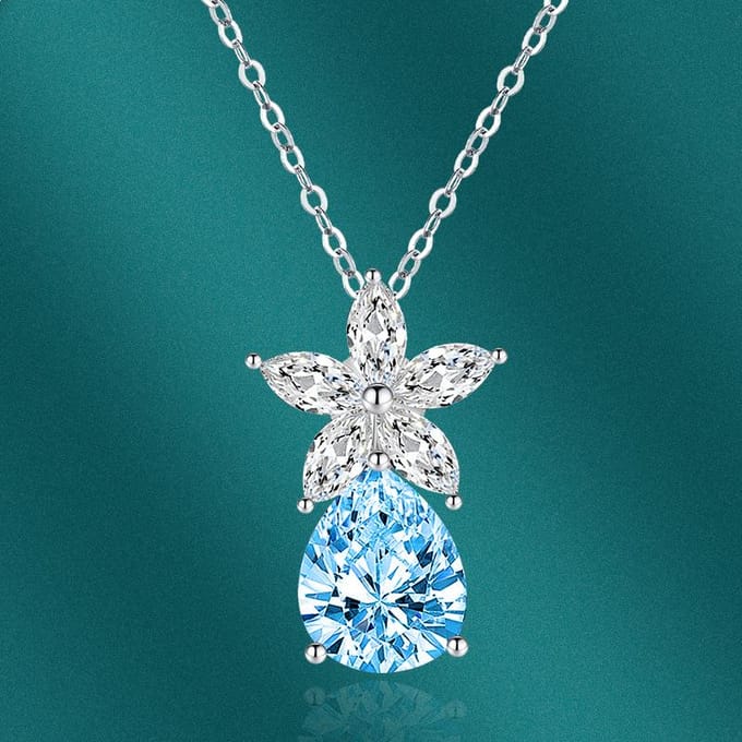 POMOiii Druppelvormige hanger ketting Meerdere kleuren mode bruiloft verlovingssieraden
