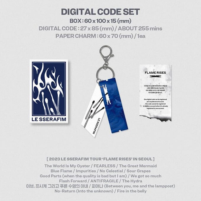 LE SSERAFIM - 2023 Tour [FLAME RISES] In SEOUL (Digitale code) No Weverse white