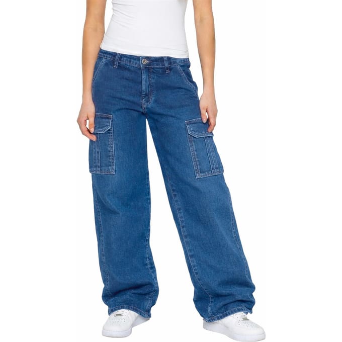Enzo | Dames Cargo Baggy Jeans