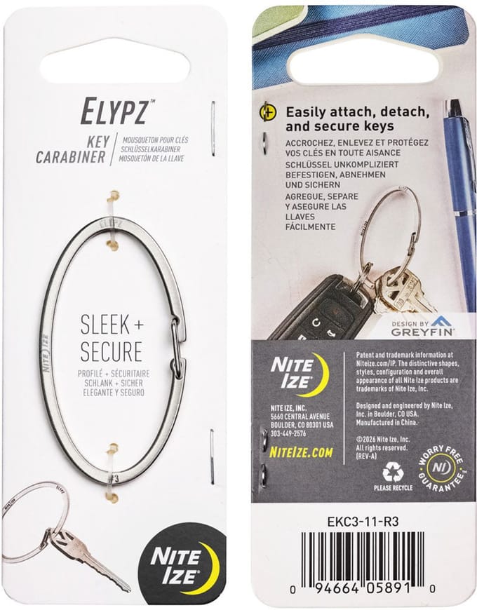 Nite Ize Elypz Karabijnhaak Zilver