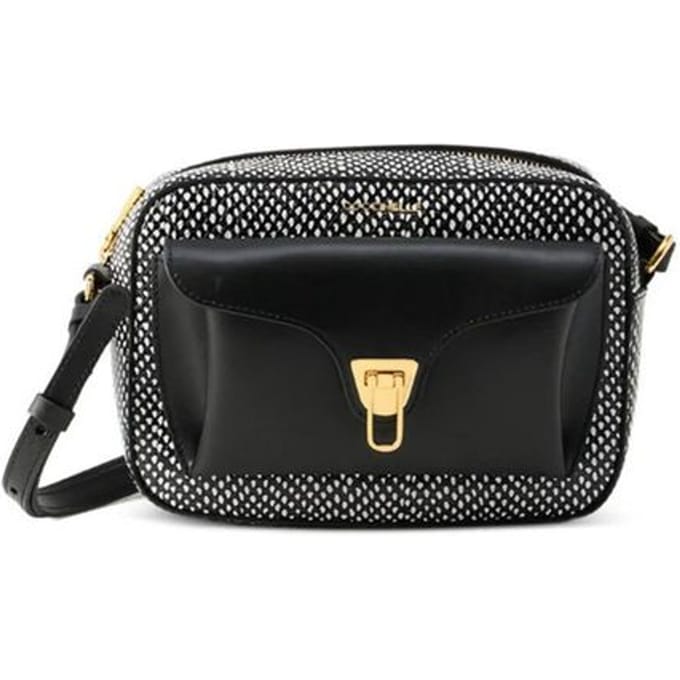 Handbag Elaphe Printed Leather/Calf Smooth Leather