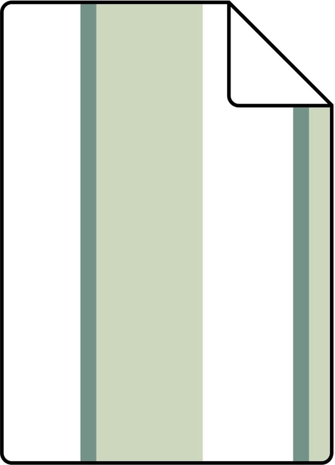 Proefstaal ESTAhome behang strepen groen en wit - 26.5 x 21 cm - 131905-S