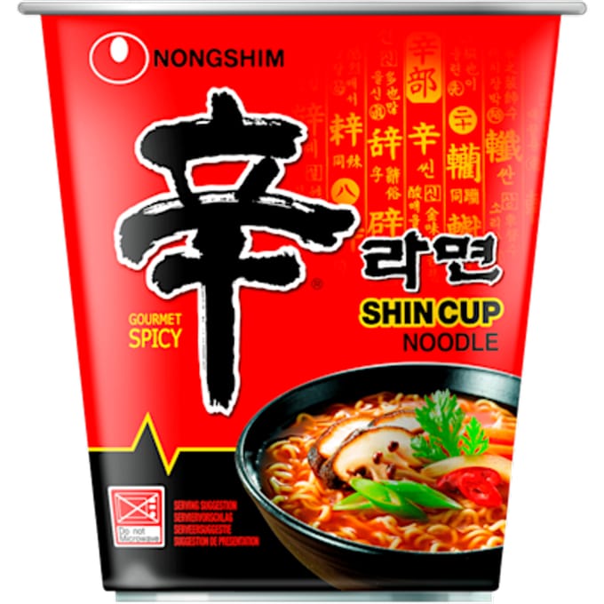 Instant cup noedels shin