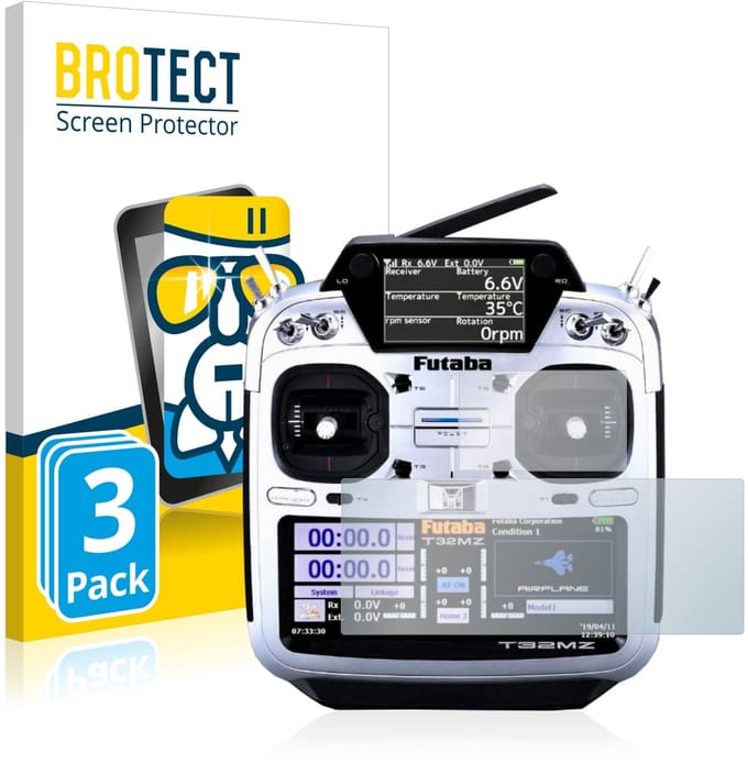 Screenprotector 3 Stuks voor Robbe Futaba T32MZ Beschermglas transparant