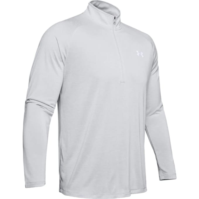 Under Armour UA Tech 2.0 1/2 Zip-GRY Heren Sporttrui - Halo Grijs - Wit