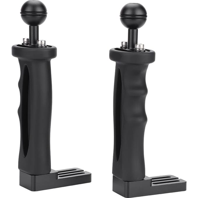 Aluminium Bakje met Dubbele Handgrepen voor Onderwater Camera Behuizing Case Accessoire black