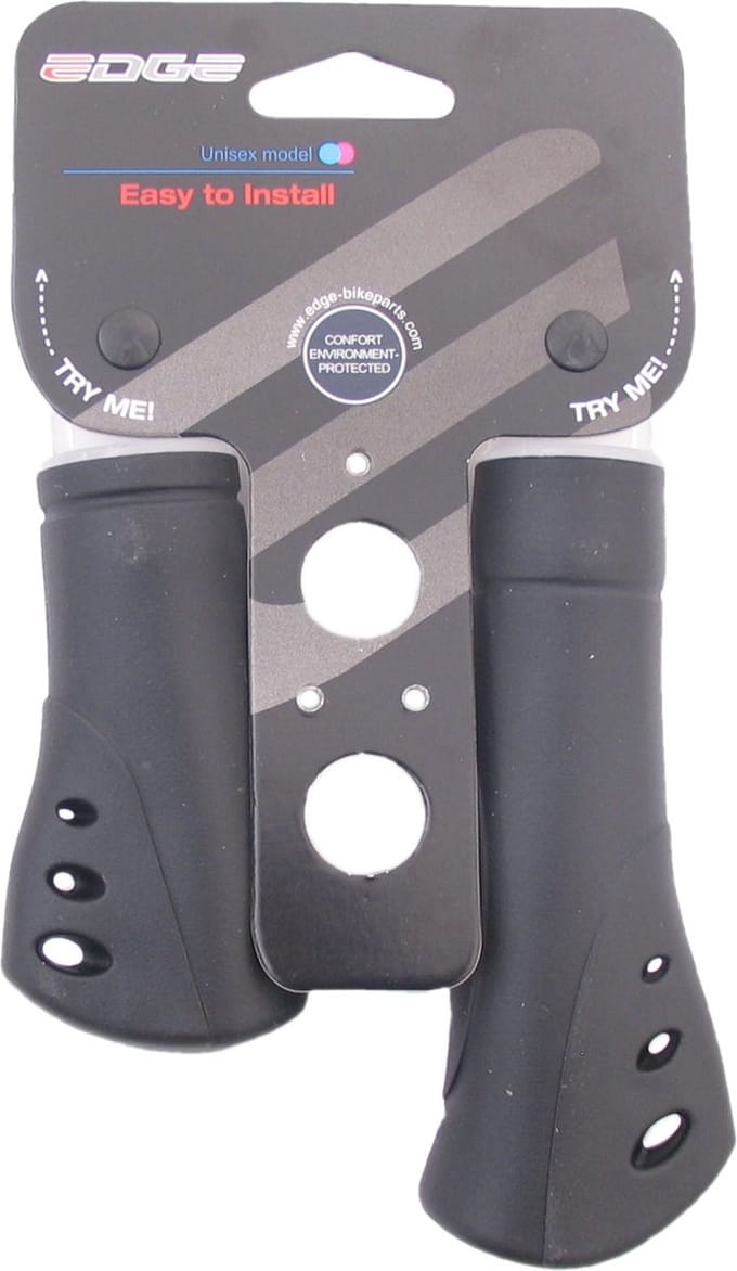 Fiets Handvatset Edge Ergo Venti - 125/92mm - zwart
