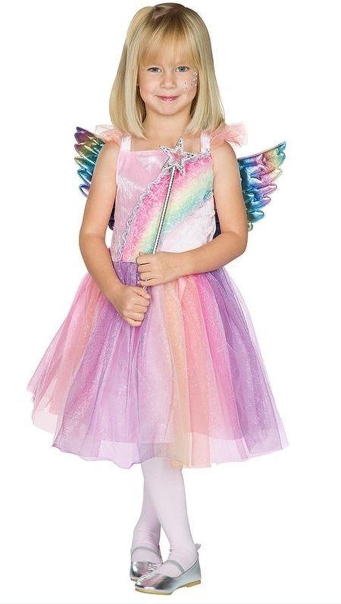 Rubie's Verkleedjurk Regenboogfee Meisjes Polyester Roze Maat 128