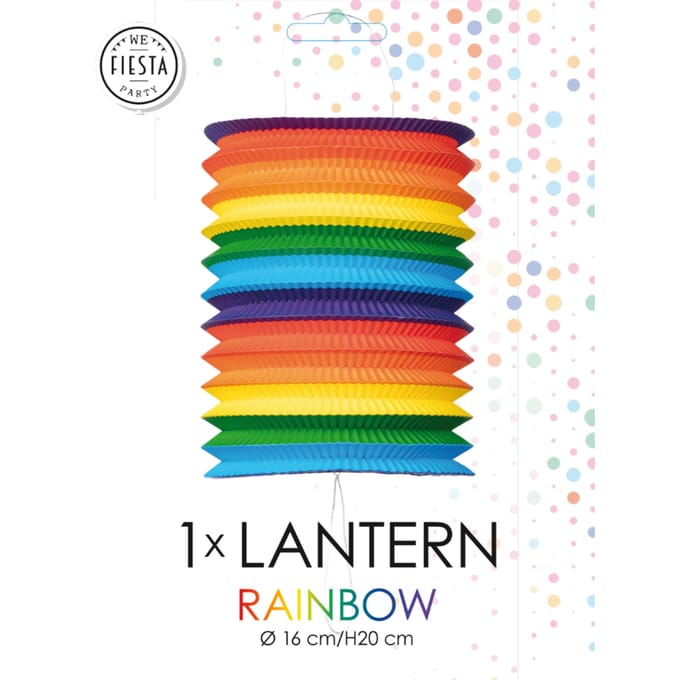 Wefiesta Lampion 16 Cm Papier Regenboog
