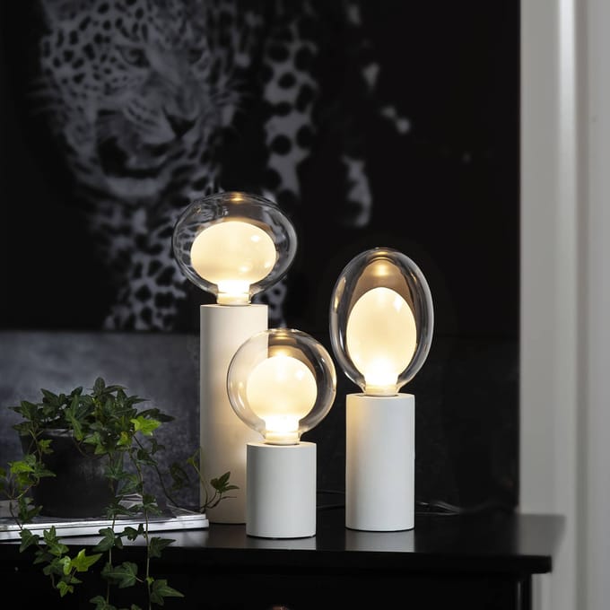 STAR TRADING LED lamp Space E27 3,5W G150, opaal, 3-step dim