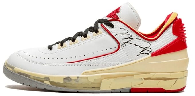 Air Jordan 2 Retro Low SP Off-White White Red - Maat 35.5