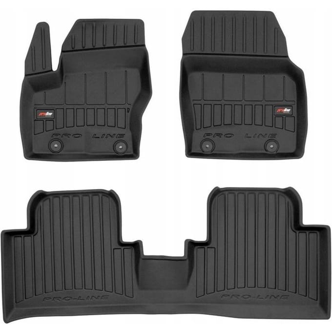 Frogum No.77 - Automatten 3D - Geschikt voor Ford Grand C-Max (2010-2015) - Complete set - Hoge rand 6cm - Zwart