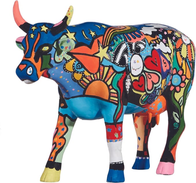 Cow Parade Moosy in the Sky with Diamonds (Large)