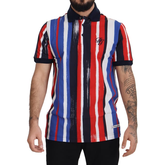 Dolce & Gabbana Multicolor Katoenen Polo Top Heren T-shirt
