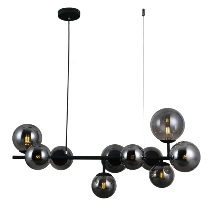 FRONTERA Zwarte Modulaire Hanglamp 10xG9 - Modern Design