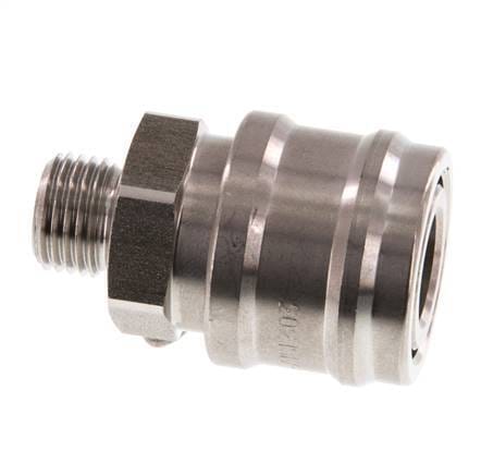 RVS DN 7.2 (Euro) Luchtkoppeling Snelkoppeling G 1/4 inch Buitendraad - CLS7-M-S-014