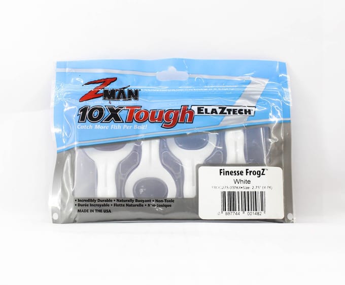Zman Zacht Kunstaas Finesse FrogZ 2,75 Inch 4/Pack Wit (1482) white