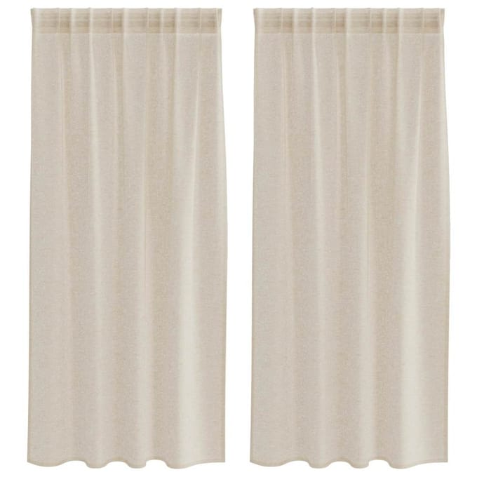 vidaXL Voile Gordijn 2 st Zand 175 x 140 cm Polyester