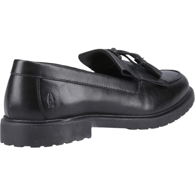 Hush Puppies Verity Kiltie Leren Dames Zwarte Instappers