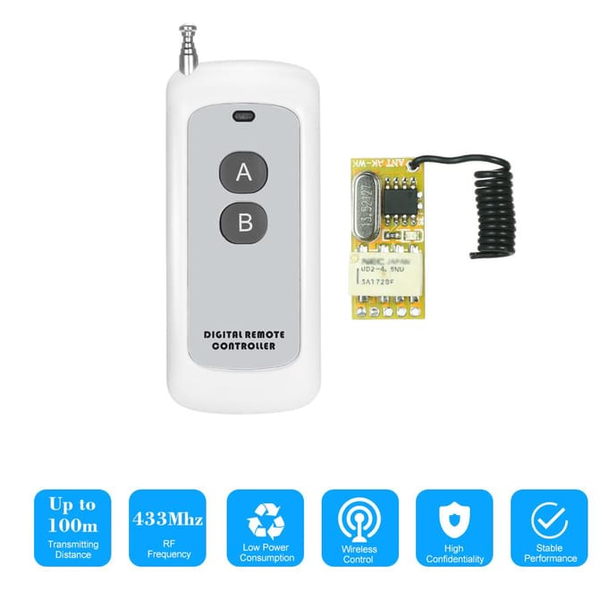 433Mhz 3.7-12V Universele Ontvanger Module 1CH RF Afstandsbediening Schakelrelais 1
