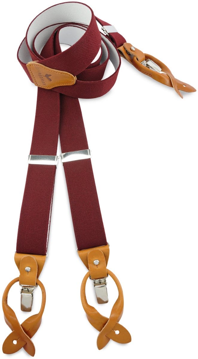 Sir Redman - Bretels - bretels Fundamental bordeaux - bordeauxrood