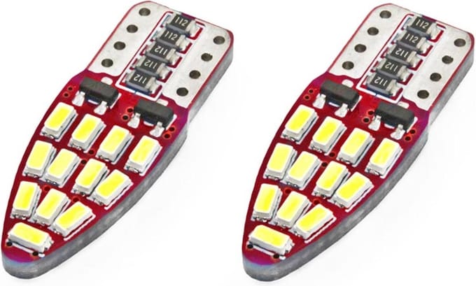 AMiO LED CANBUS 24SMD 3014 T10e (W5W) Wit 12V